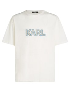 Karl Lagerfeld Тениска синьо / сиво / бяло
