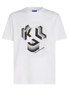 KARL LAGERFELD JEANS Тениска антрацитно черно / графитено сиво / светлосиво / бяло