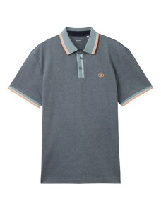 TOM TAILOR Тениска тъмносиво / пастелно зелено / оранжево / бяло
