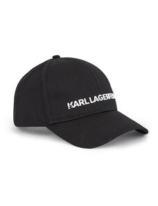 Karl Lagerfeld Шапка с козирка черно / бяло