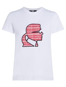 Karl Lagerfeld Тениска розово / червено / черно / бяло