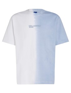 KARL LAGERFELD JEANS Тениска пастелно синьо / бяло