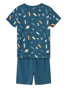 NAME IT Комплект пижама аквамарин / петрол / оранжево / бяло