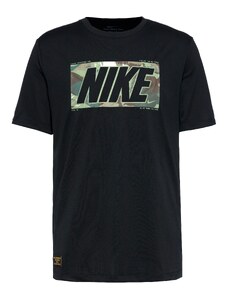 NIKE Функционална тениска 'Dri-FIT' кафяво / зелено / черно