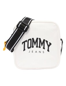 Tommy Jeans Чанта за през рамо тип преметка черно / мръсно бяло
