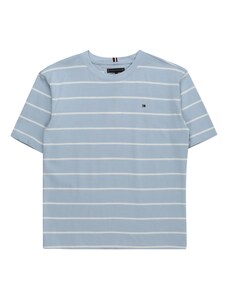 TOMMY HILFIGER Тениска опушено синьо / бяло