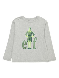 GAP Тениска 'ELF' сив меланж / зелено / светлозелено / тъмнозелено