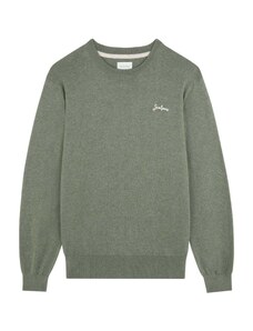 Scalpers Пуловер зелен меланж / бяло