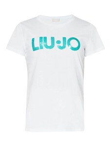 Liu Jo Тениска тюркоазен / бяло