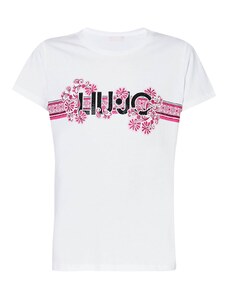 Liu Jo Тениска розово / черно / бяло