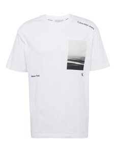 Calvin Klein Jeans Тениска 'SERENITY' сиво / светлосиво / черно / бяло