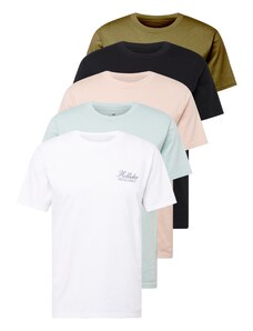 HOLLISTER Тениска пастелно зелено / бледорозово / черно / бяло