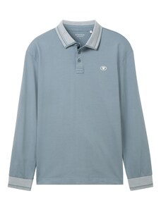 TOM TAILOR Тениска базалтово синьо / сиво-бежово / бяло