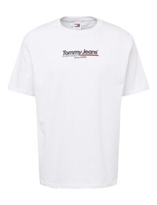 Tommy Jeans Тениска тъмносиво / червено / бяло