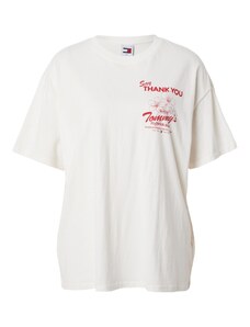 Tommy Jeans Тениска 'NOVELTY 5' червено / бяло
