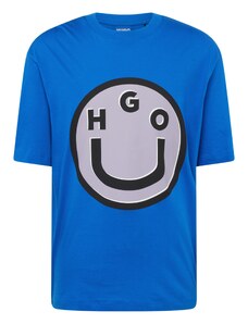 HUGO Тениска 'Nimper' нейви синьо / сиво / черно