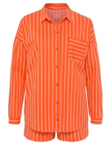 VIVANCE Пижама оранжево / бяло