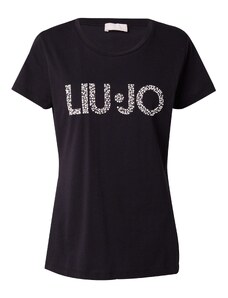 Liu Jo Тениска черно / сребърно / бяло