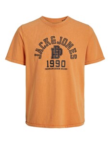 JACK & JONES Тениска 'SEBASTIAN' оранжево / черно