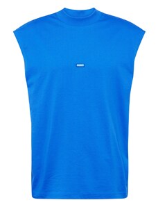 HUGO Тениска 'Navertz' кралско синьо / бяло