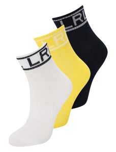 Lauren Ralph Lauren Къси чорапи жълто / черно / бяло