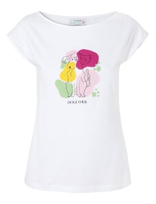 TATUUM Тениска 'Amanda 3' жълто / светлозелено / розово / бяло