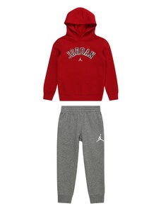 Jordan Облекло за бягане сив меланж / червено / черно / мръсно бяло