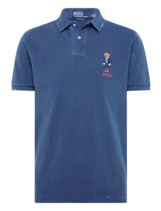 Polo Ralph Lauren Тениска нейви синьо / светлокафяво / червено / бяло