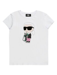 Karl Lagerfeld Тениска зелено / розово / черно / бяло