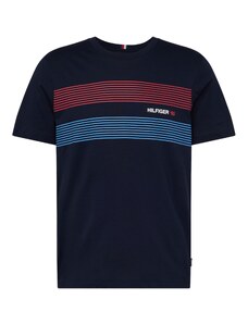 TOMMY HILFIGER Тениска морскосиньо / светлосиньо / червено / бяло