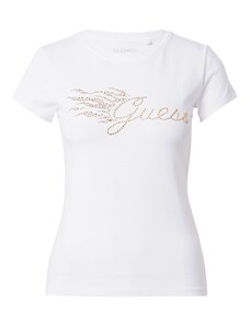 GUESS Тениска злато / сребърно / бяло