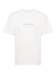 JACK & JONES Тениска 'HUXI' светлосиньо / бяло
