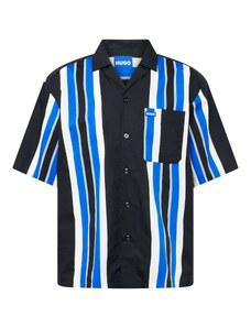 HUGO Риза 'Eligino' синьо / черно / бяло