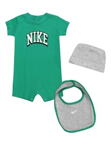 Nike Sportswear Комплект сив меланж / зелено / черно / бяло