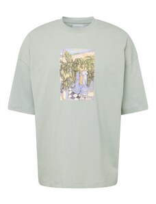 TOPMAN Тениска гълъбово синьо / пастелно зелено / зелен меланж / бяло