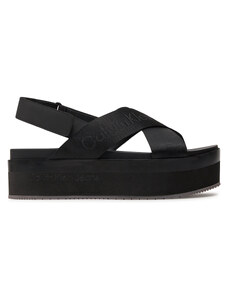 Сандали Calvin Klein Jeans Flatform Sandal Sling In Mr YW0YW01362 Triple Black 0GT