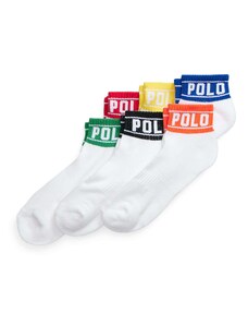 Polo Ralph Lauren Къси чорапи оранжево / червено / черно / бяло