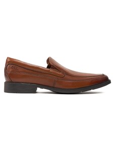 Обувки Clarks Tilden Free 261300987 Dark Tan Leather