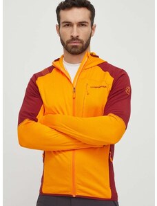 Спортен суичър LA Sportiva Existence Hoody в оранжево с качулка с десен P53102320