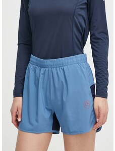 Спортен къс панталон LA Sportiva Sudden в синьо с десен със стандартна талия Q58644643