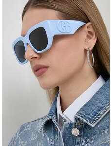 Слънчеви очила Gucci в синьо