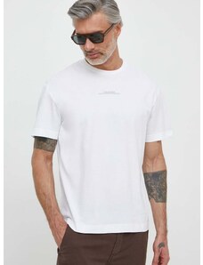 Памучна тениска Calvin Klein в бяло с принт K10K112486