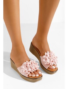 Zapatos Чехли на платформа Rowana розов