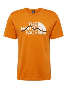 THE NORTH FACE Тениска 'MOUNTAIN LINE' тъмнооранжево / черно / бяло