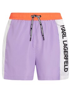 Karl Lagerfeld Шорти за плуване лавандула / оранжево / черно / бяло