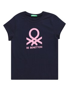 UNITED COLORS OF BENETTON Тениска нейви синьо / бледорозово