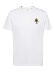 Hackett London Тениска 'HERITAGE' бежово / тъмнозелено / бяло