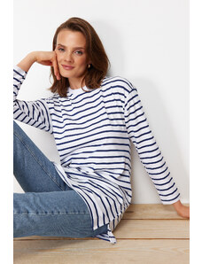 Trendyol Blue Striped Knitted Tunic