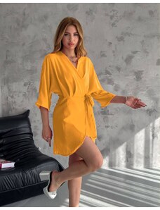 Creative Атрактивна дамска рокля в цвят горчица - 32050