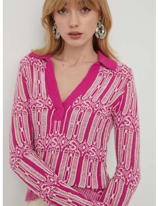 Памучен пуловер Stine Goya Kiza в розово от лека материя SG5734
